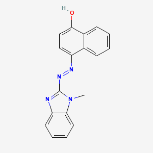 molecular formula C18H14N4O B4884024 4-[(1-methyl-1H-benzimidazol-2-yl)diazenyl]-1-naphthol 