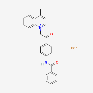 molecular formula C25H21BrN2O2 B4884046 1-{2-[4-(benzoylamino)phenyl]-2-oxoethyl}-4-methylquinolinium bromide 