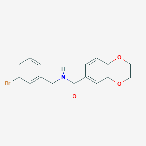 molecular formula C16H14BrNO3 B4884049 N-(3-bromobenzyl)-2,3-dihydro-1,4-benzodioxine-6-carboxamide 