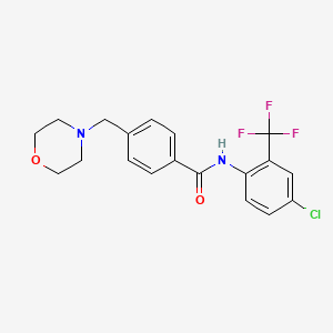 N-[4-chloro-2-(trifluoromethyl)phenyl]-4-(4-morpholinylmethyl)benzamide