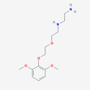 molecular formula C14H24N2O4 B4884116 (2-aminoethyl){2-[2-(2,6-dimethoxyphenoxy)ethoxy]ethyl}amine 