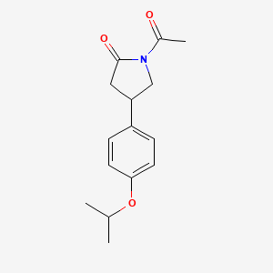 molecular formula C15H19NO3 B4884121 1-acetyl-4-(4-isopropoxyphenyl)-2-pyrrolidinone 