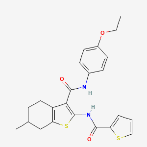 molecular formula C23H24N2O3S2 B4884128 N-(4-ethoxyphenyl)-6-methyl-2-[(2-thienylcarbonyl)amino]-4,5,6,7-tetrahydro-1-benzothiophene-3-carboxamide 