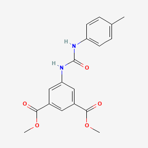 molecular formula C18H18N2O5 B4884174 dimethyl 5-({[(4-methylphenyl)amino]carbonyl}amino)isophthalate 