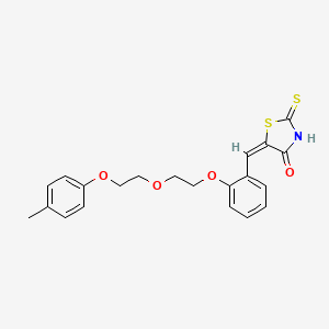 molecular formula C21H21NO4S2 B4884189 5-(2-{2-[2-(4-methylphenoxy)ethoxy]ethoxy}benzylidene)-2-thioxo-1,3-thiazolidin-4-one 