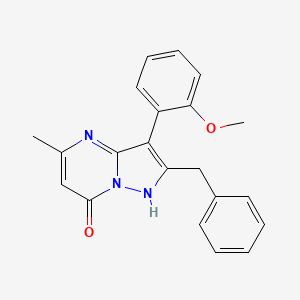 molecular formula C21H19N3O2 B4884200 2-benzyl-3-(2-methoxyphenyl)-5-methylpyrazolo[1,5-a]pyrimidin-7(4H)-one 