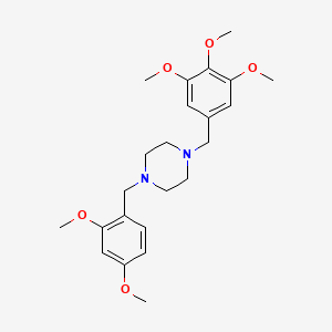 molecular formula C23H32N2O5 B4884204 1-(2,4-dimethoxybenzyl)-4-(3,4,5-trimethoxybenzyl)piperazine 