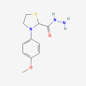 molecular formula C11H15N3O2S B4884212 3-(4-methoxyphenyl)-1,3-thiazolidine-2-carbohydrazide 