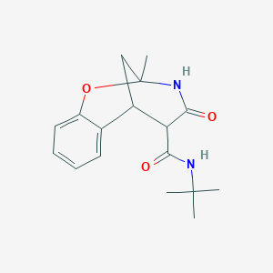 N-(tert-butyl)-2-methyl-4-oxo-3,4,5,6-tetrahydro-2H-2,6-methanobenzo[g][1,3]oxazocine-5-carboxamide