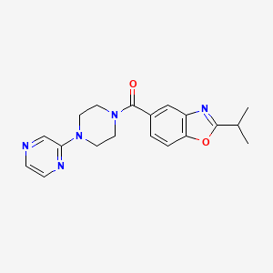 molecular formula C19H21N5O2 B4884226 2-isopropyl-5-{[4-(2-pyrazinyl)-1-piperazinyl]carbonyl}-1,3-benzoxazole 