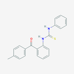 molecular formula C21H18N2OS B488424 N-[2-(4-methylbenzoyl)phenyl]-N'-phenylthiourea CAS No. 406477-24-5