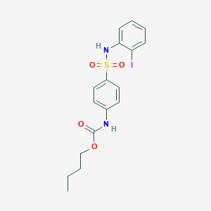 molecular formula C17H19IN2O4S B4884255 butyl (4-{[(2-iodophenyl)amino]sulfonyl}phenyl)carbamate 