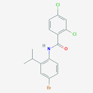 molecular formula C16H14BrCl2NO B4884265 N-(4-bromo-2-isopropylphenyl)-2,4-dichlorobenzamide 