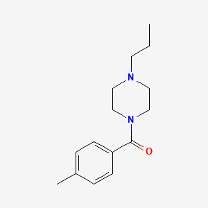 molecular formula C15H22N2O B4884280 1-(4-methylbenzoyl)-4-propylpiperazine 