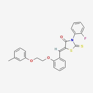 molecular formula C25H20FNO3S2 B4884289 3-(2-fluorophenyl)-5-{2-[2-(3-methylphenoxy)ethoxy]benzylidene}-2-thioxo-1,3-thiazolidin-4-one 