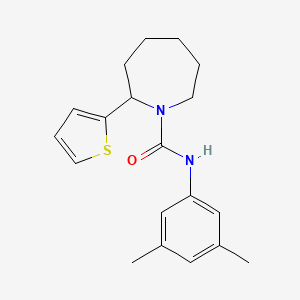 molecular formula C19H24N2OS B4884300 N-(3,5-dimethylphenyl)-2-(2-thienyl)-1-azepanecarboxamide 