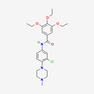 molecular formula C24H32ClN3O4 B4884302 N-[3-chloro-4-(4-methyl-1-piperazinyl)phenyl]-3,4,5-triethoxybenzamide 