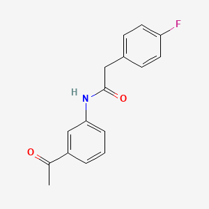 molecular formula C16H14FNO2 B4884307 N-(3-acetylphenyl)-2-(4-fluorophenyl)acetamide 