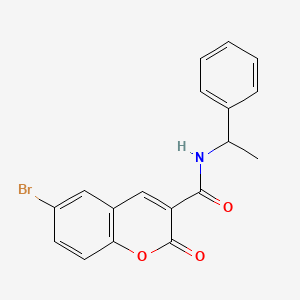 molecular formula C18H14BrNO3 B4884318 6-bromo-2-oxo-N-(1-phenylethyl)-2H-chromene-3-carboxamide 