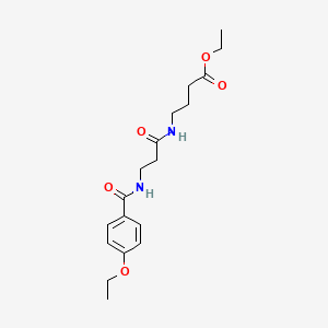 molecular formula C18H26N2O5 B4884346 ethyl 4-{[N-(4-ethoxybenzoyl)-beta-alanyl]amino}butanoate 
