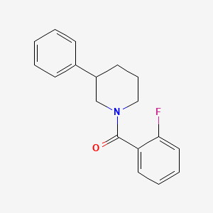 molecular formula C18H18FNO B4884352 1-(2-fluorobenzoyl)-3-phenylpiperidine 