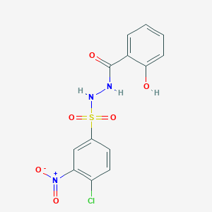 molecular formula C13H10ClN3O6S B4884353 N'-[(4-chloro-3-nitrophenyl)sulfonyl]-2-hydroxybenzohydrazide 