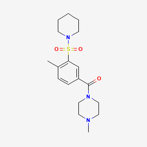 1-methyl-4-[4-methyl-3-(piperidin-1-ylsulfonyl)benzoyl]piperazine