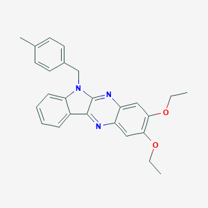 molecular formula C26H25N3O2 B488442 2,3-diethoxy-6-(4-methylbenzyl)-6H-indolo[2,3-b]quinoxaline CAS No. 612051-60-2