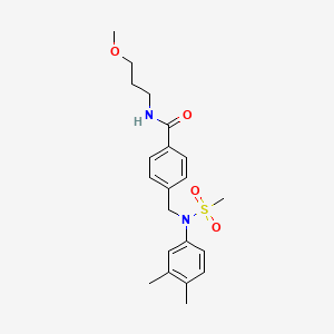 molecular formula C21H28N2O4S B4884431 4-{[(3,4-dimethylphenyl)(methylsulfonyl)amino]methyl}-N-(3-methoxypropyl)benzamide 