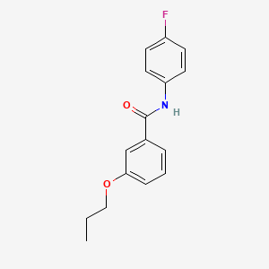 molecular formula C16H16FNO2 B4884439 N-(4-fluorophenyl)-3-propoxybenzamide 