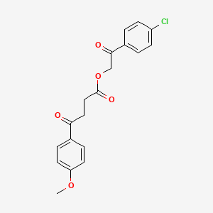 molecular formula C19H17ClO5 B4884458 2-(4-chlorophenyl)-2-oxoethyl 4-(4-methoxyphenyl)-4-oxobutanoate 