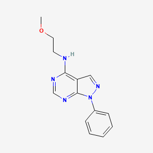 molecular formula C14H15N5O B4884465 N-(2-methoxyethyl)-1-phenyl-1H-pyrazolo[3,4-d]pyrimidin-4-amine 