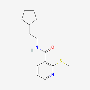 molecular formula C14H20N2OS B4884530 N-(2-cyclopentylethyl)-2-(methylthio)nicotinamide 