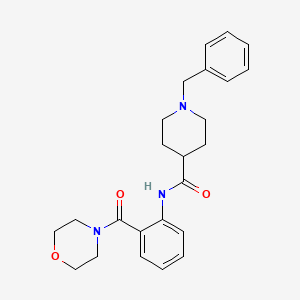 molecular formula C24H29N3O3 B4884536 1-benzyl-N-[2-(4-morpholinylcarbonyl)phenyl]-4-piperidinecarboxamide 