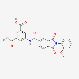 molecular formula C24H16N2O8 B4884551 5-({[2-(2-methoxyphenyl)-1,3-dioxo-2,3-dihydro-1H-isoindol-5-yl]carbonyl}amino)isophthalic acid 