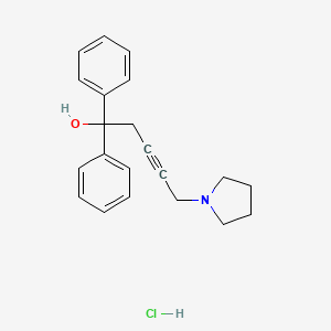 1,1-diphenyl-5-(1-pyrrolidinyl)-3-pentyn-1-ol hydrochloride