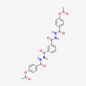 molecular formula C26H22N4O8 B4884579 1,3-phenylenebis(carbonyl-2,1-hydrazinediylcarbonyl-4,1-phenylene) diacetate 