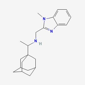 molecular formula C21H29N3 B4884636 1-(1-adamantyl)-N-[(1-methyl-1H-benzimidazol-2-yl)methyl]ethanamine 