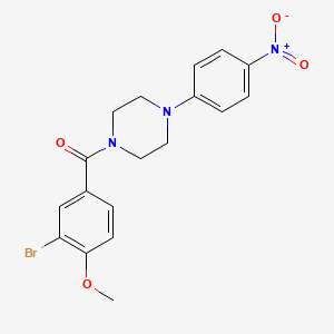 molecular formula C18H18BrN3O4 B4884657 1-(3-bromo-4-methoxybenzoyl)-4-(4-nitrophenyl)piperazine 