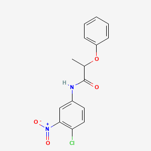 molecular formula C15H13ClN2O4 B4884672 N-(4-chloro-3-nitrophenyl)-2-phenoxypropanamide 