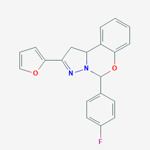 5-(4-Fluorophenyl)-2-(2-furyl)-1,10b-dihydropyrazolo[1,5-c][1,3]benzoxazine