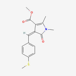 methyl 1,2-dimethyl-4-[4-(methylthio)benzylidene]-5-oxo-4,5-dihydro-1H-pyrrole-3-carboxylate
