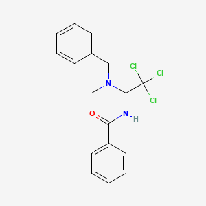 molecular formula C17H17Cl3N2O B4884703 N-{1-[benzyl(methyl)amino]-2,2,2-trichloroethyl}benzamide 
