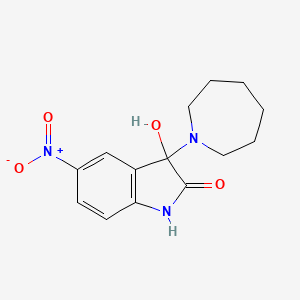 molecular formula C14H17N3O4 B4884733 3-(1-azepanyl)-3-hydroxy-5-nitro-1,3-dihydro-2H-indol-2-one 