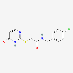 molecular formula C13H12ClN3O2S B4884752 N-(4-chlorobenzyl)-2-[(6-oxo-1,6-dihydro-2-pyrimidinyl)thio]acetamide 