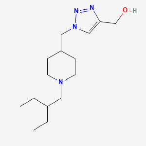 molecular formula C15H28N4O B4884759 (1-{[1-(2-ethylbutyl)-4-piperidinyl]methyl}-1H-1,2,3-triazol-4-yl)methanol trifluoroacetate (salt) 
