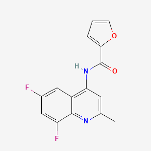 molecular formula C15H10F2N2O2 B4884762 N-(6,8-difluoro-2-methyl-4-quinolinyl)-2-furamide 