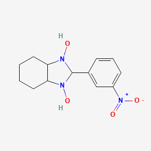 molecular formula C13H17N3O4 B4884767 2-(3-nitrophenyl)hexahydro-1H-benzimidazole-1,3(2H)-diol 