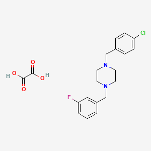 molecular formula C20H22ClFN2O4 B4884771 1-(4-chlorobenzyl)-4-(3-fluorobenzyl)piperazine oxalate 