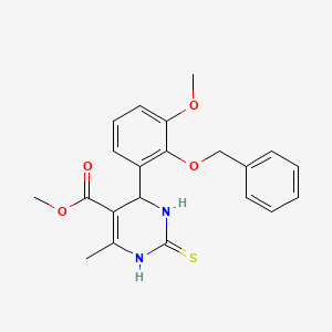 molecular formula C21H22N2O4S B4884786 methyl 4-[2-(benzyloxy)-3-methoxyphenyl]-6-methyl-2-thioxo-1,2,3,4-tetrahydro-5-pyrimidinecarboxylate 